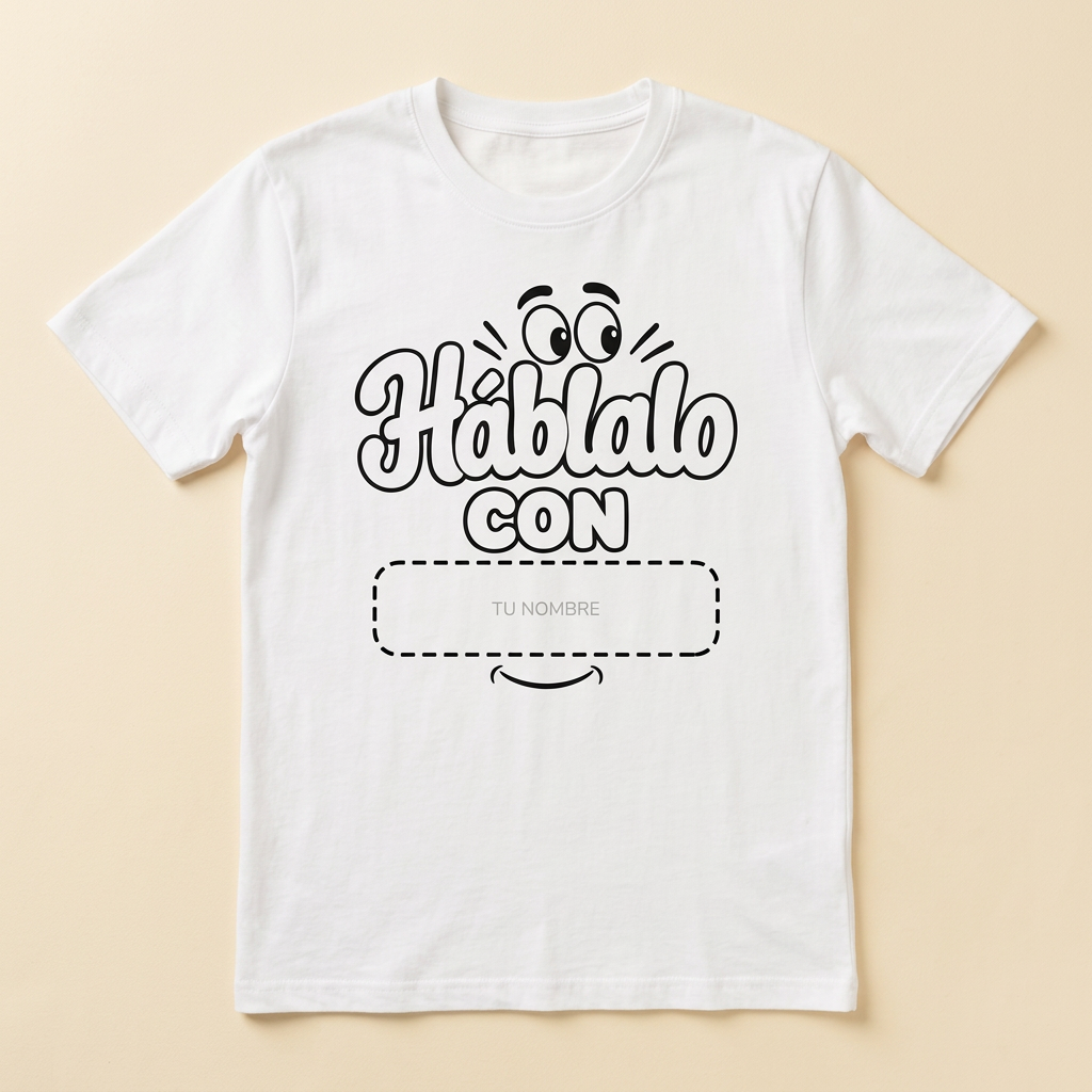 Franela Háblalo con tu nombre